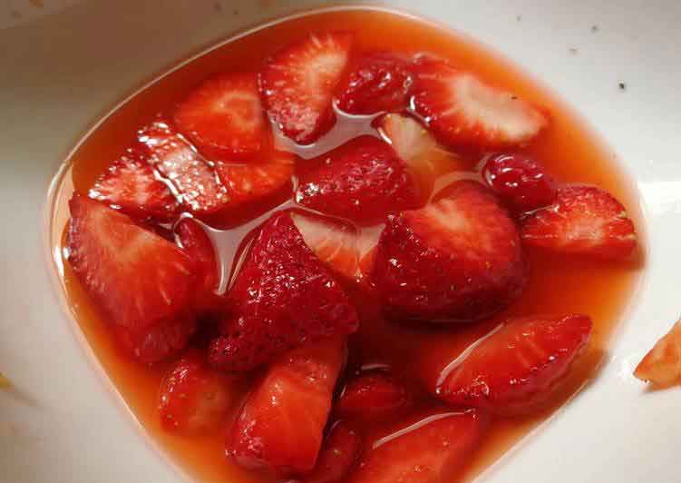 Fresas con zumo de Naranja