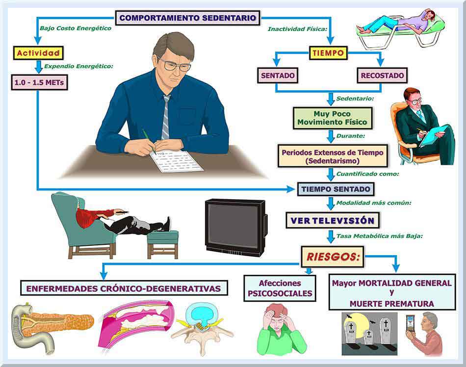 Figura 3. El sedentarismo es un factor de riesgo importante para nuestra salud